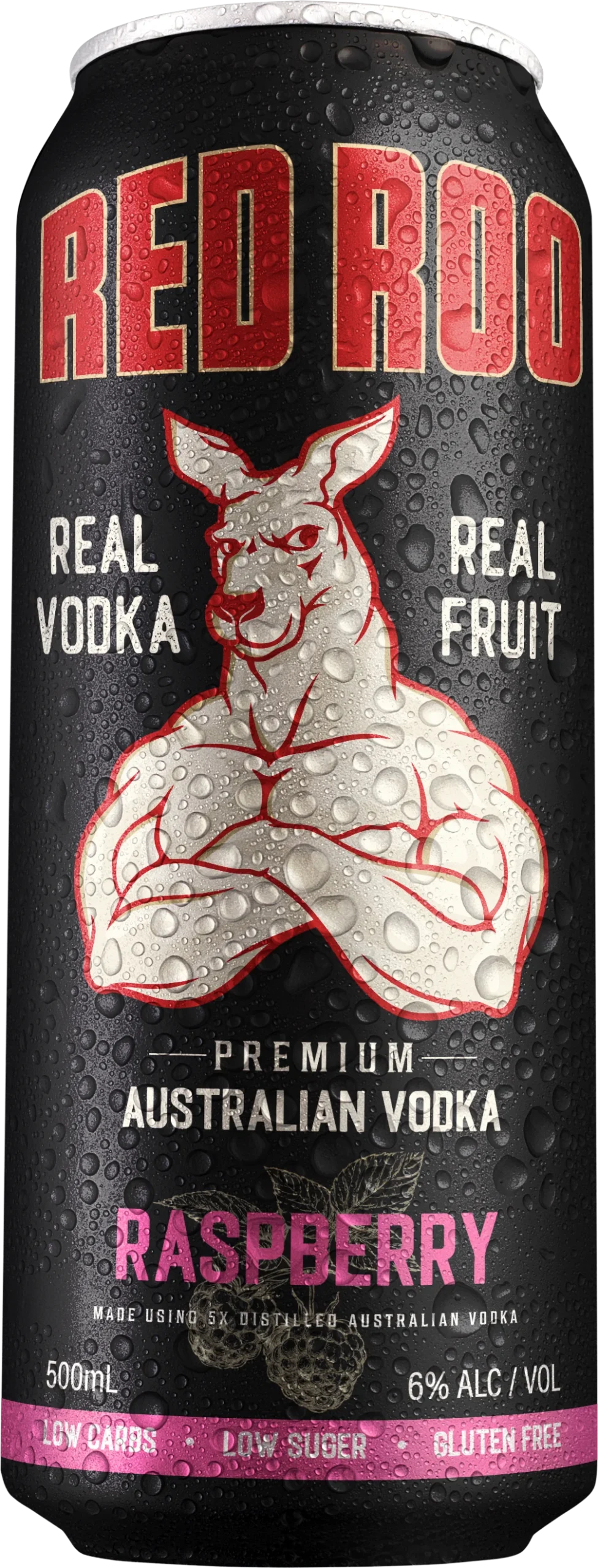 Raspberry & Soda 500ml Black Cans - Image 2